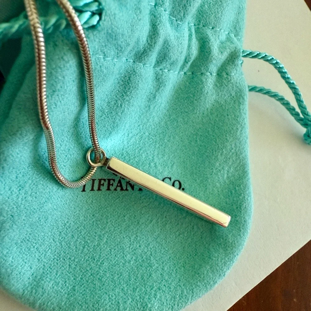 🩵Tiffany & Co. ©️2001 1837 Bar Pendant Necklace w/ 18” Chain